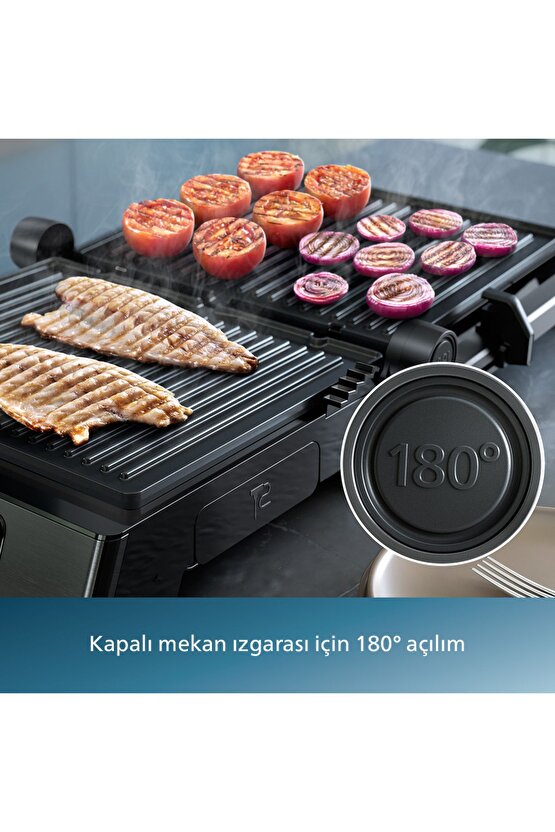 7000 Serisi Izgara ve Tost Makinesi, 8 Ön Ayarlı Programlar, Gıda Termometresi,  HD630770