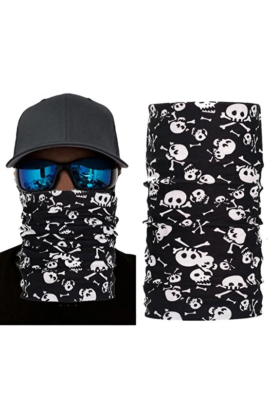 Samur Parti Parti Aksesuar & Kostüm Motorcu Boyunluk Baf Buff Bandana 25x48 Cm Model 1