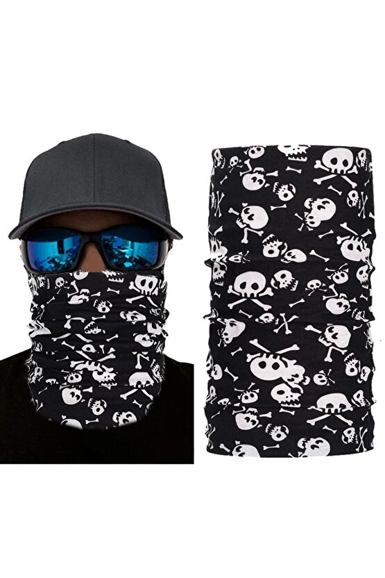 Samur Parti Parti Aksesuar & Kostüm Motorcu Boyunluk Baf Buff Bandana 25x48 Cm Model 1