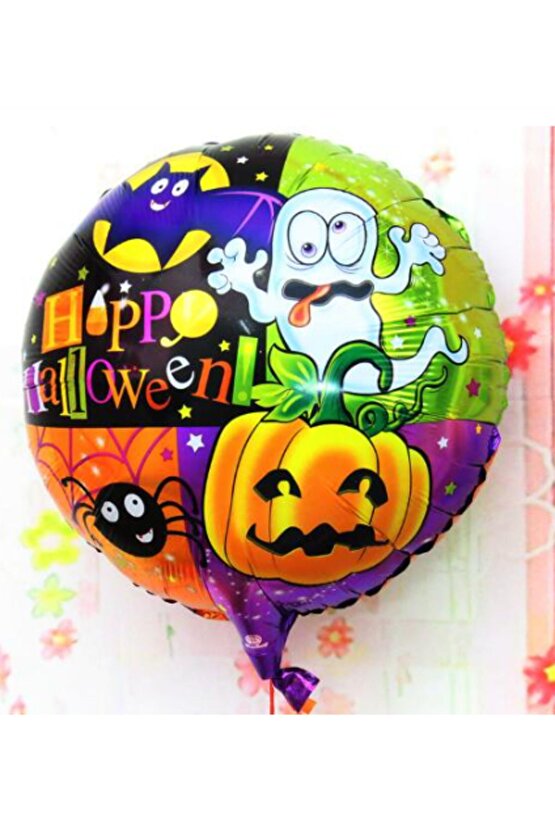 Himarry Parti Aksesuar Halloween Örümcekli Kabaklı Folyo Balon 18 inç