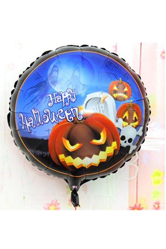 Parti Malzemeleri Happy Halloween Balkabağı Folyo Balon 18 Inç