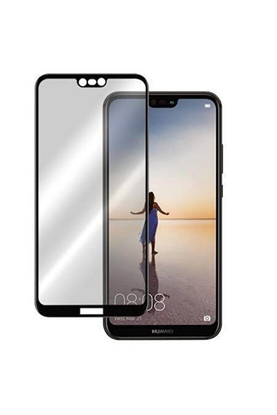 Nano Teknoloji Cam Huawei Y7 2019 Siyah Kırılmaz Cam Ekran Koruma