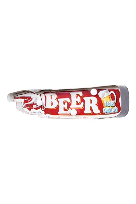 Beer Yön Tabelası Pano Vintage Led Ampülü Hediyelik