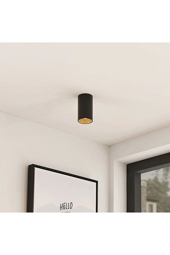 7 Watt AMBER IŞIK Gu10 Ledli, 10 Cm, Alüminyum Kasa Sıva Üstü Dekoratif Tavan Armatürü, Led Aplik