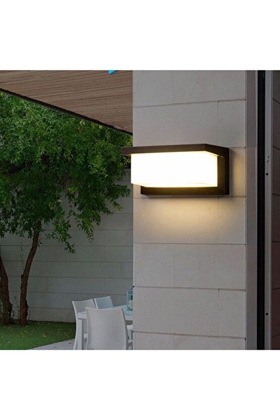 Modern Tasarım 18 Watt Beyaz Işık Ledli Bahçe, Teras, Kamelya, Veranda Apliği, Modern Led Armatür