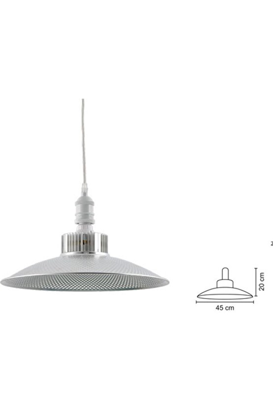 100 Watt, 45 Cm Çap, 3000 Gün Işığı Ledli Yüksek Tavan Armatürü, Led Avize, Kafe, Otel, Ev Armatürü