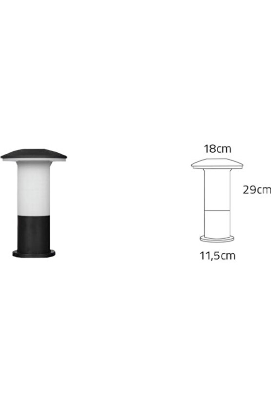 29 Cm E27 Duylu Mantar Aplik, Bahçe Duvar, Yol, Çim Aydınlatma Armatürü, Set Üstü Dekoratif Aplik