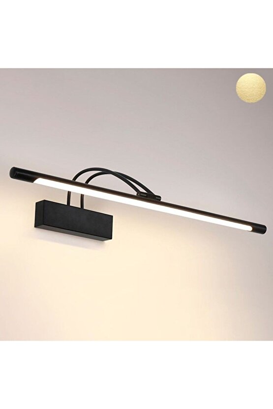 10 Watt 43 Cm Oynar Başlı Flüt Aplik, Beyaz Işık Ledli Metal Led Aplik, Yatakbaşı, Ayna,Tablo Aplik