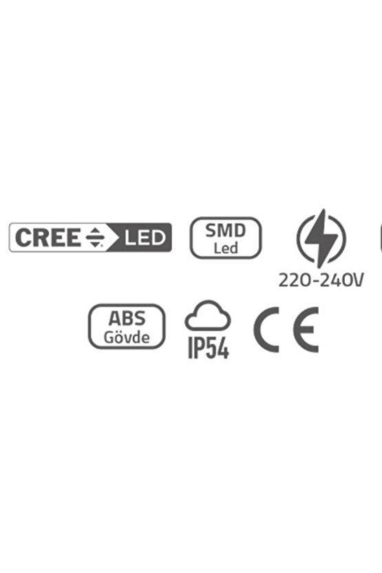 20 Watt Beyaz Işık Ledli Nemli Alan, Dış Mekan, Bahçe, Banyo, Teras, Balkon, Kamelya, Veranda Apliği