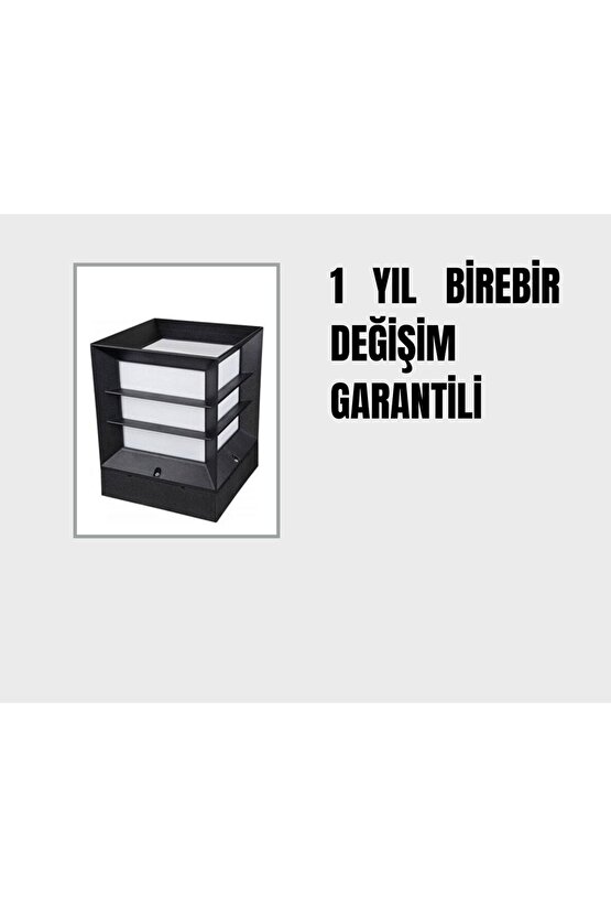 Kafesli Küp 12 Adet Bahçe Duvar Üstü Set Üstü Çevre Aydınlatma Sekizgen Led Farkıyla