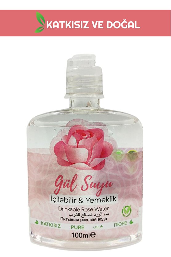 Doğal Ve Içilebilir Gül Suyu 100ml