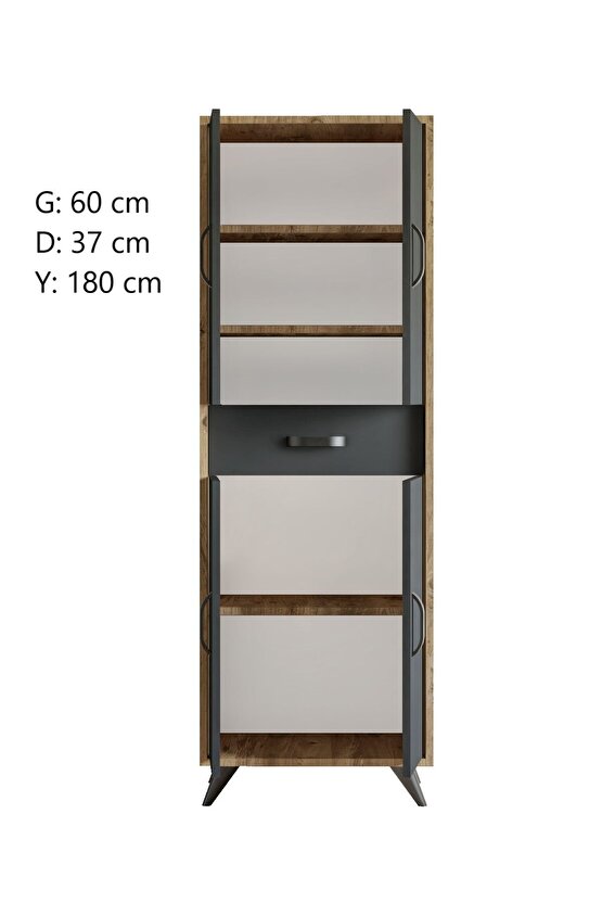 Eva Çok Amaçlı Dolap Atlantik Çam-antrasit