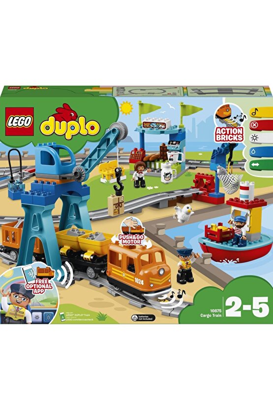 ® DUPLO® Kargo Treni 10875 - Çocuklar için Oyuncak Yapım Seti (105 Parça)