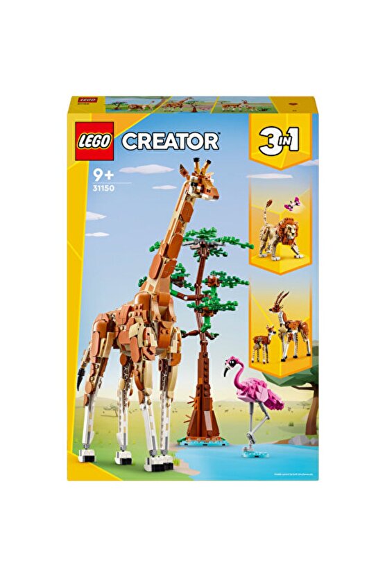 ® Creator Vahşi Safari Hayvanları 31150  - 9 Yaş ve Üzeri İçin Yapım Seti (780 Parça)