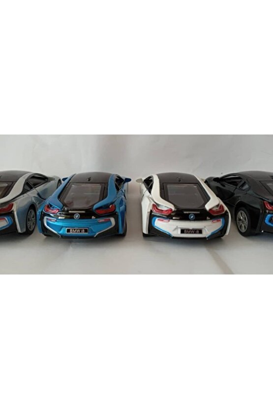 Bmw I8 - Çek Bırak 5inch. Lisanslı Model Oyuncak Araba 1:36 Gri