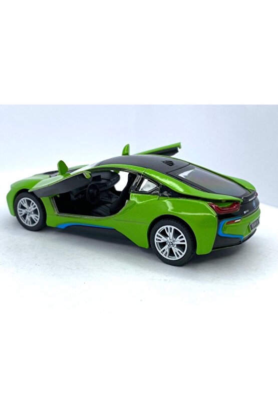 Bmw I8 - Çek Bırak 5inch. Lisanslı Model Araba, Oyuncak Araba 1:36