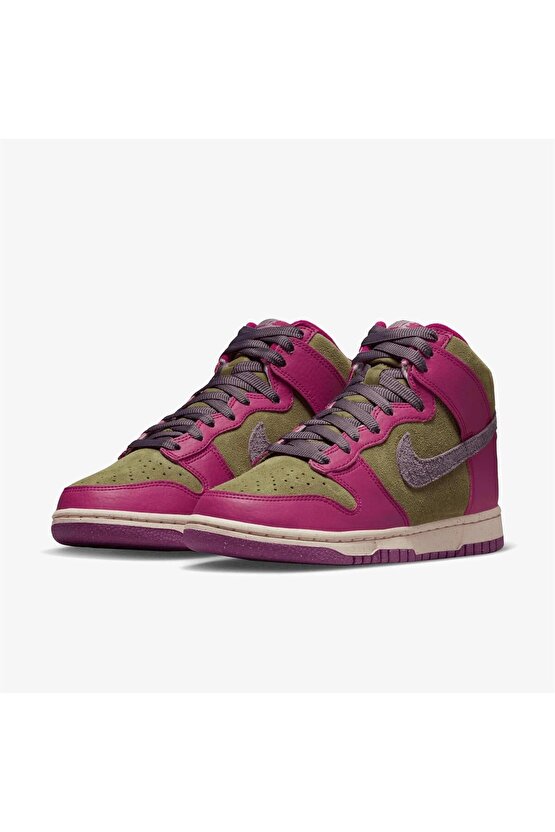 Dunk High Unisex Yeşil Pembe SNEAKER Spor Ayakkabı Limited Edition FB1273-500