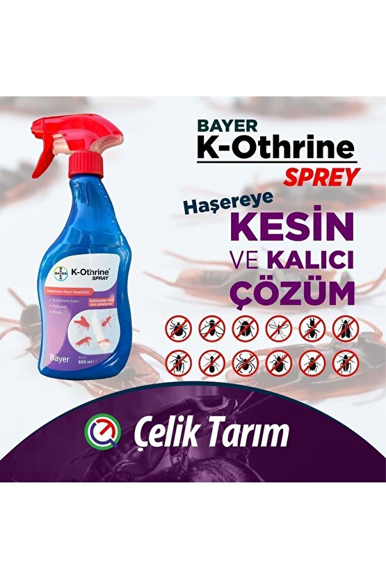 K Othrine 500ml Kullanıma Hazır Sprey Bit Pire Hamamböceği Karınca