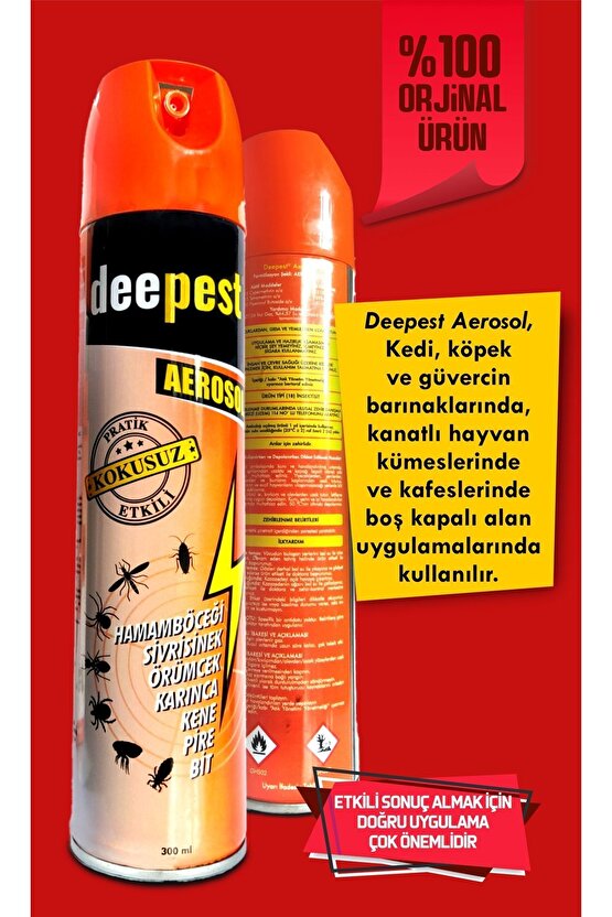 Aerosol 300 Ml Haşere Öldürücü Hamamböceği Sivrisinek Öldürücü