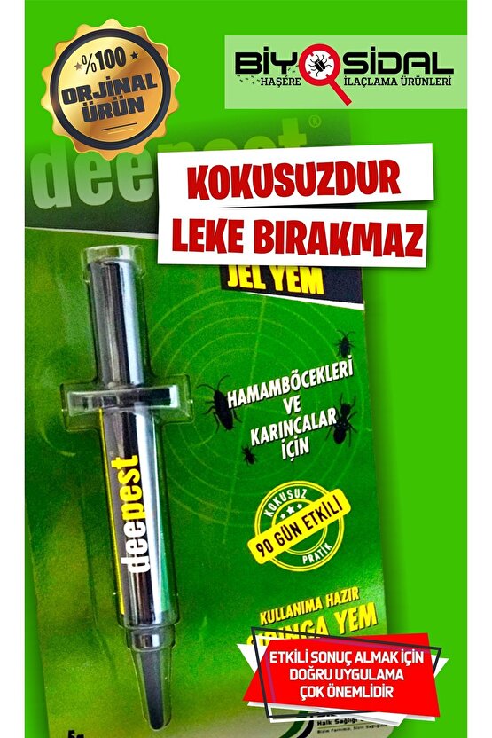 Haşere Öldürücü Hamamböceği Ve Karınca Jeli ( 3 Adet X 5 gr )