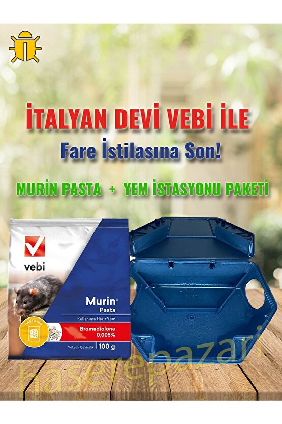 Murin Pasta 100 gr + Kilitli Yem İstasyonu Seti