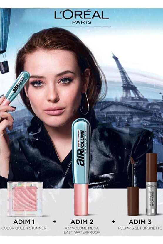 Loréal Paris Air Volume Mega Easy Waterproof Suya Dayanıklı Maskara - Siyah