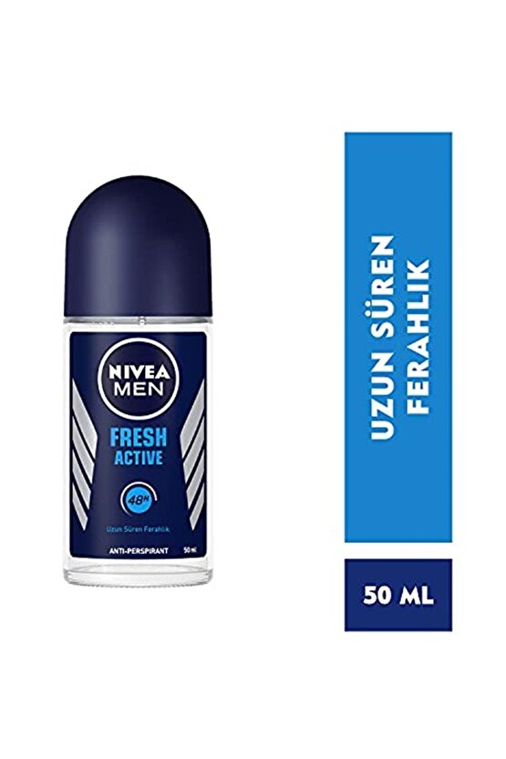 Men Erkek Roll On Deodorant Fresh Active 48 Saat Anti-perspirant Koruma 50ml