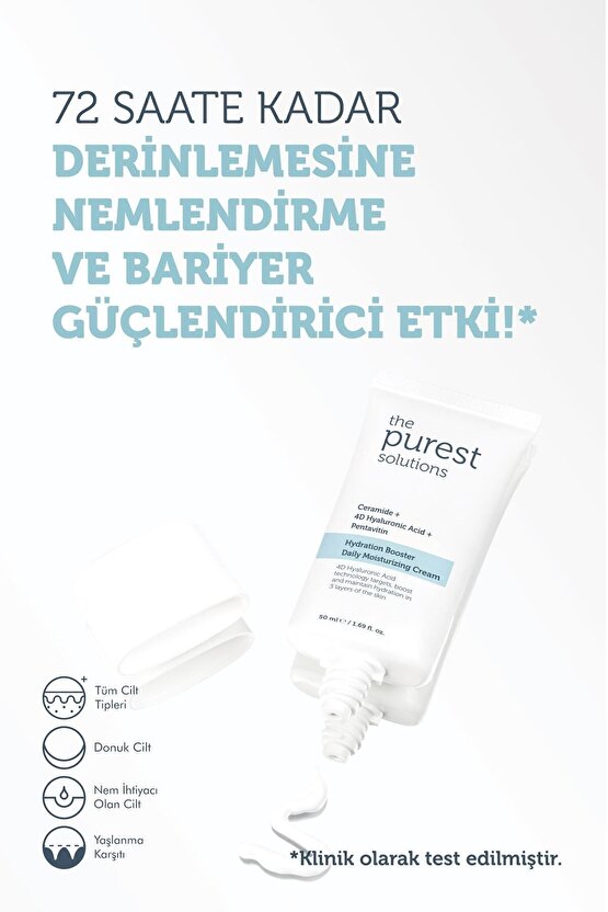 24 Saat Etkili Günlük Yoğun Nemlendirici Cilt Bakım Kremi 50 ml