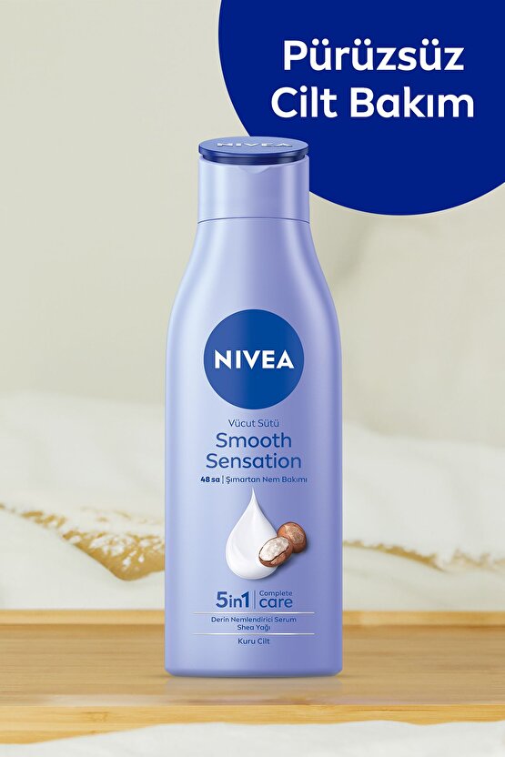 Derin Nemlendirici Vücut Sütü Smooth Sensation 250ml, Kuru Cilt, Shea Yağı, 48saat Nem, Yumuşak Cilt