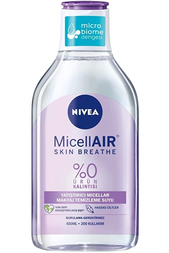 Nıvea Yatıştırıcı Micellar Makyaj Temizleme Suyu Hassas Ciltler (400 Ml), Yüz Temizle