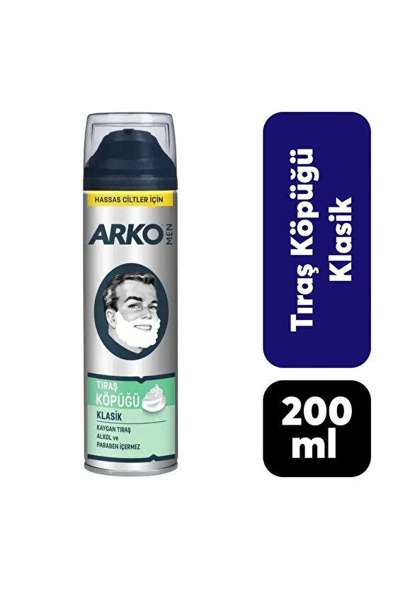 Tıraş Köpüğü Klasik Hassas Ciltler Için 200 ml