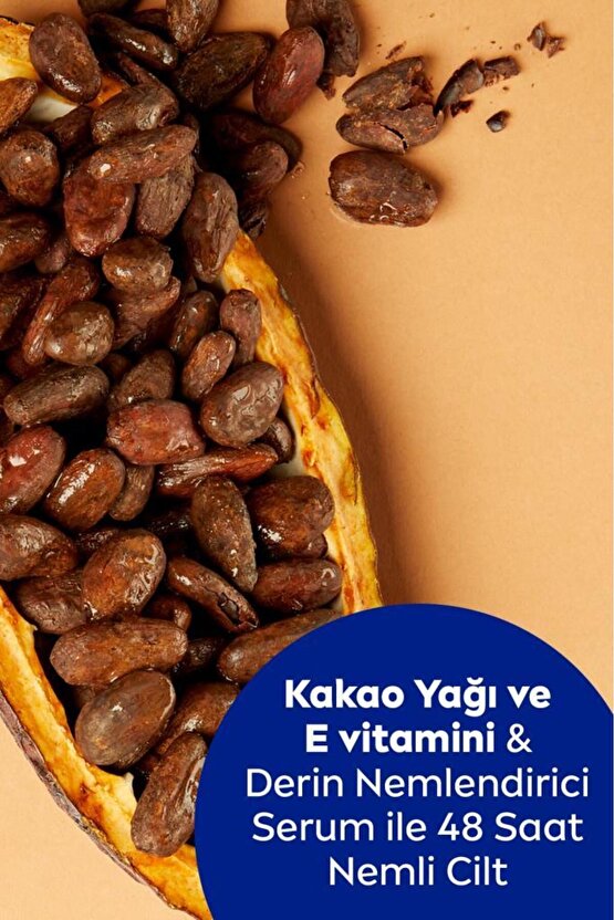 Cocoa Butter El Ve Vücut Bakım Kremi 400ml, 48 Saat Nemlendirici Serum, E Vitamini, Kakao Yağı