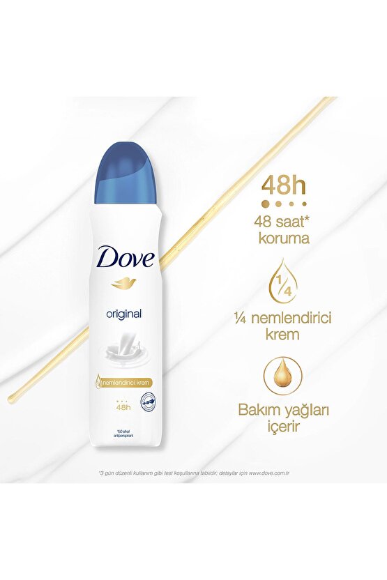 Kadın Sprey Deodorant Original 14 Nemlendirici Krem Etkili 150 ml X3 Adet