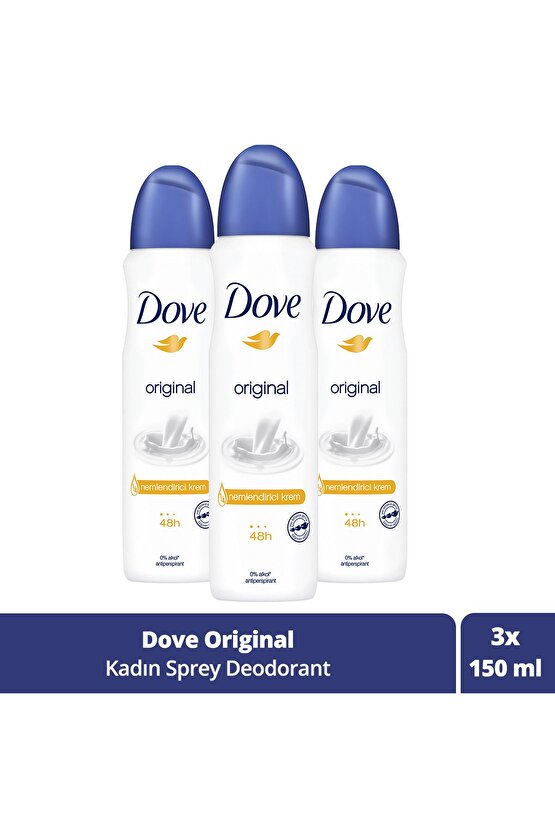 Kadın Sprey Deodorant Original 14 Nemlendirici Krem Etkili 150 ml X3 Adet