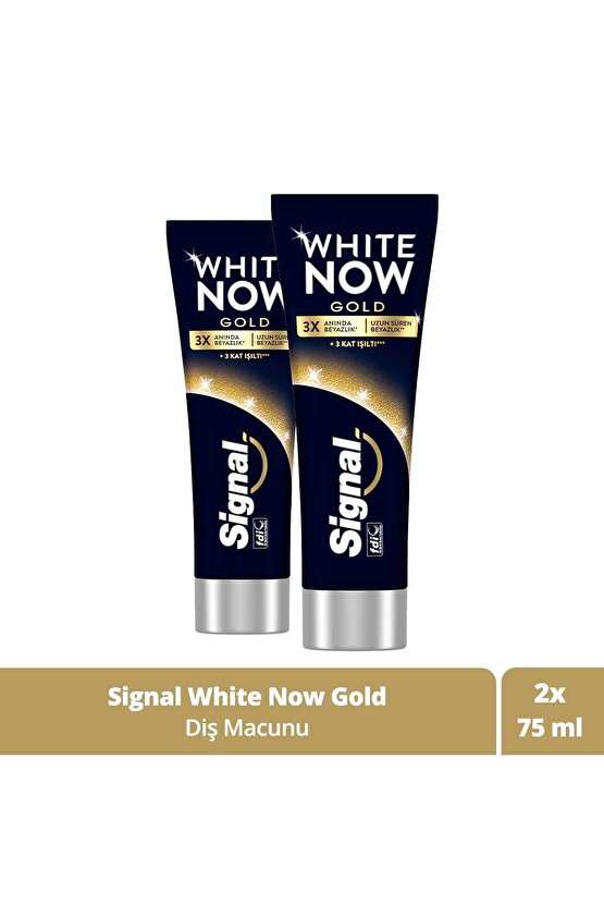 White Now Gold Beyazlatıcı Işıltı Diş Macunu 75ml X2