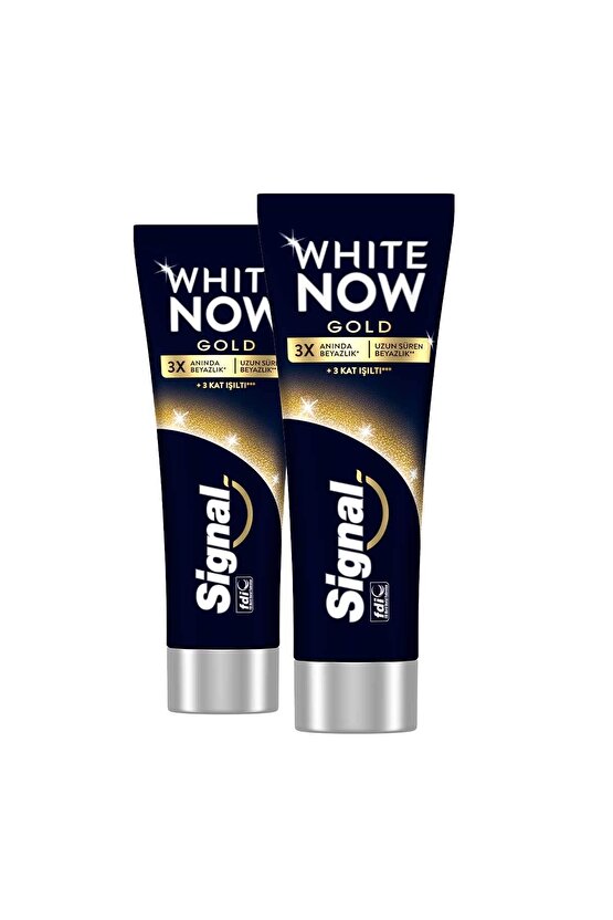 White Now Gold Beyazlatıcı Işıltı Diş Macunu 75ml X2