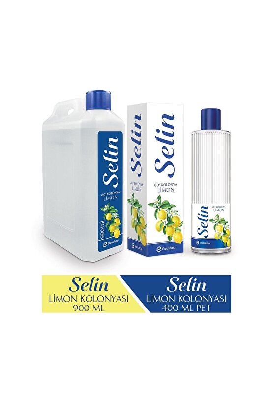 SELİN LİMON KOLONYASI 900 ML +SELİN LİMON KOLONYASI 400ML