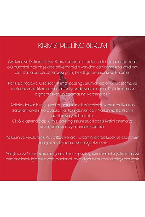 2 Li Cilt Bakım Aha & Bha Kırmızı Peeling C Vitamini Besleyici Cilt Bakım Serumu