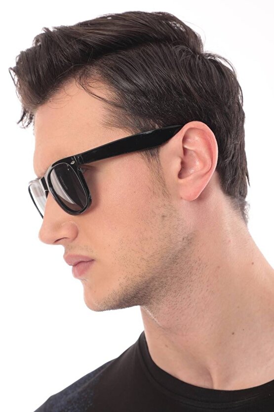 Wayfarer Eğimli Siyah Unisex Uk6556