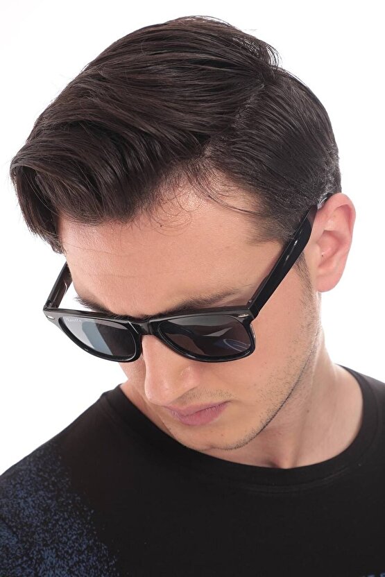 Wayfarer Eğimli Siyah Unisex Uk6556