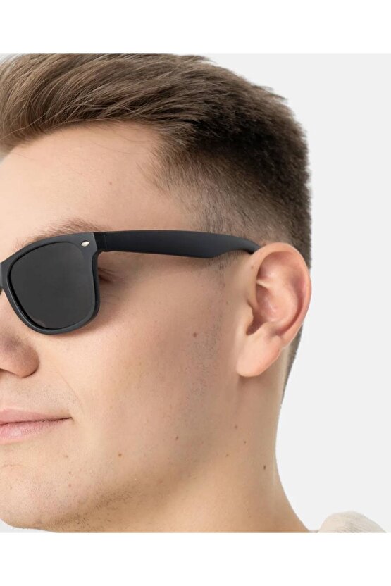 Wayfarer Eğimli Siyah Güneş Gözlüğü