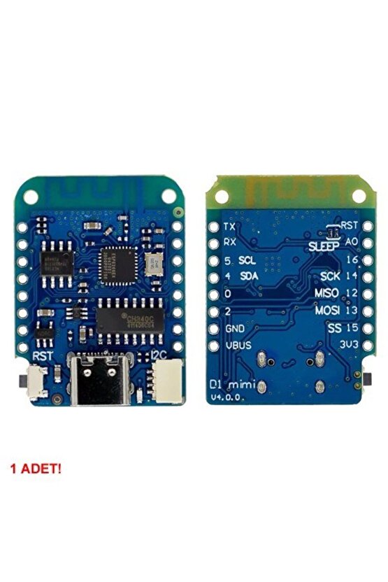 WEMOS D1 Mini V4.0.0 ESP8266 Geliştirme Kartı - USB Type-C