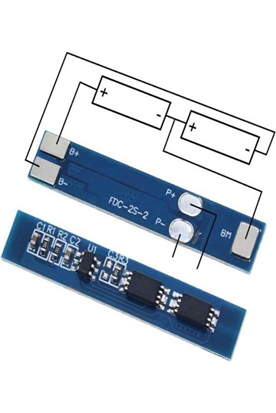 2S 3A Lityum İyon 18650 Batarya BMS Koruma Devresi