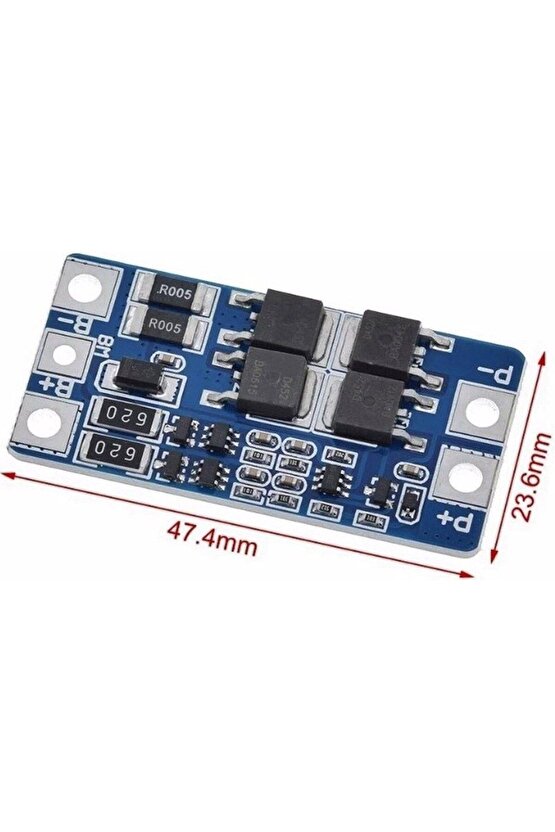 2s 10A 7.4V 18650 Bms Lityum Batarya Pil Akü Koruma Kartı Protection Board