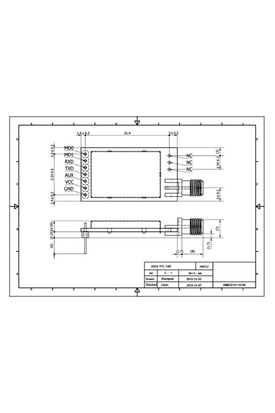 Lora Sx1278 433 Mhz Kablosuz Tx Rx Modülü Alıcı-verici As32-ttl100 Uart Uzun Menzil Rf Verici Alıcı