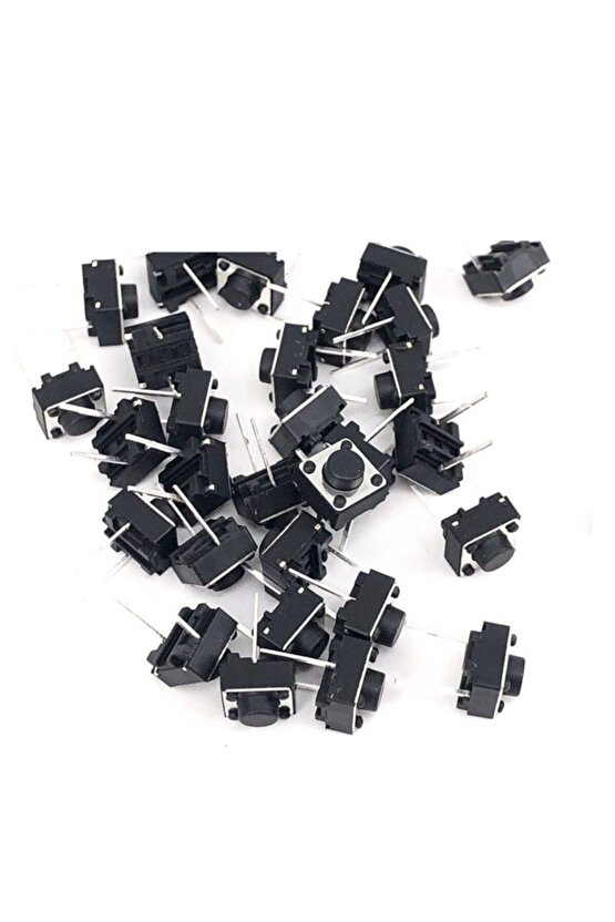 5 Adet - Buton 6x6x5 Mm 2 Pin, On Off Anahtar Button Bas-çek