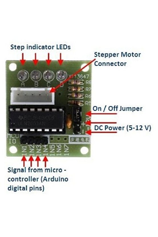 Uln2003 Dıp Step Motor Sürücü Kartı Uln 2003