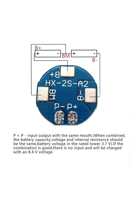 2s 5a 7.4v Pil Koruma Balans Kartı 18650 Lityum Li-ion Batarya