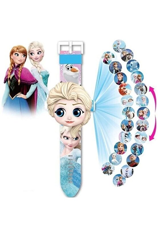 Elsa Frozen Yansıtmalı Projeksiyonlu Saat