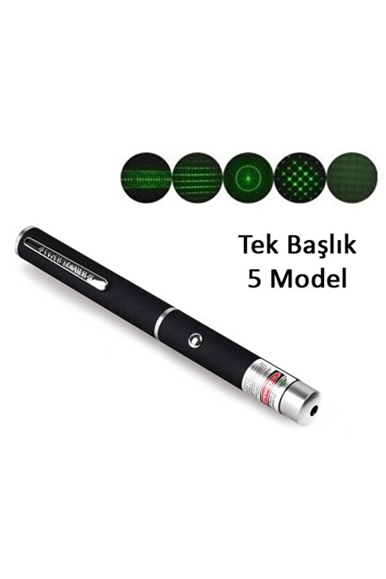 Yeşil Lazer Pointer 500 Mw 15 Km Etkili (Tek Başlık 5 Model)